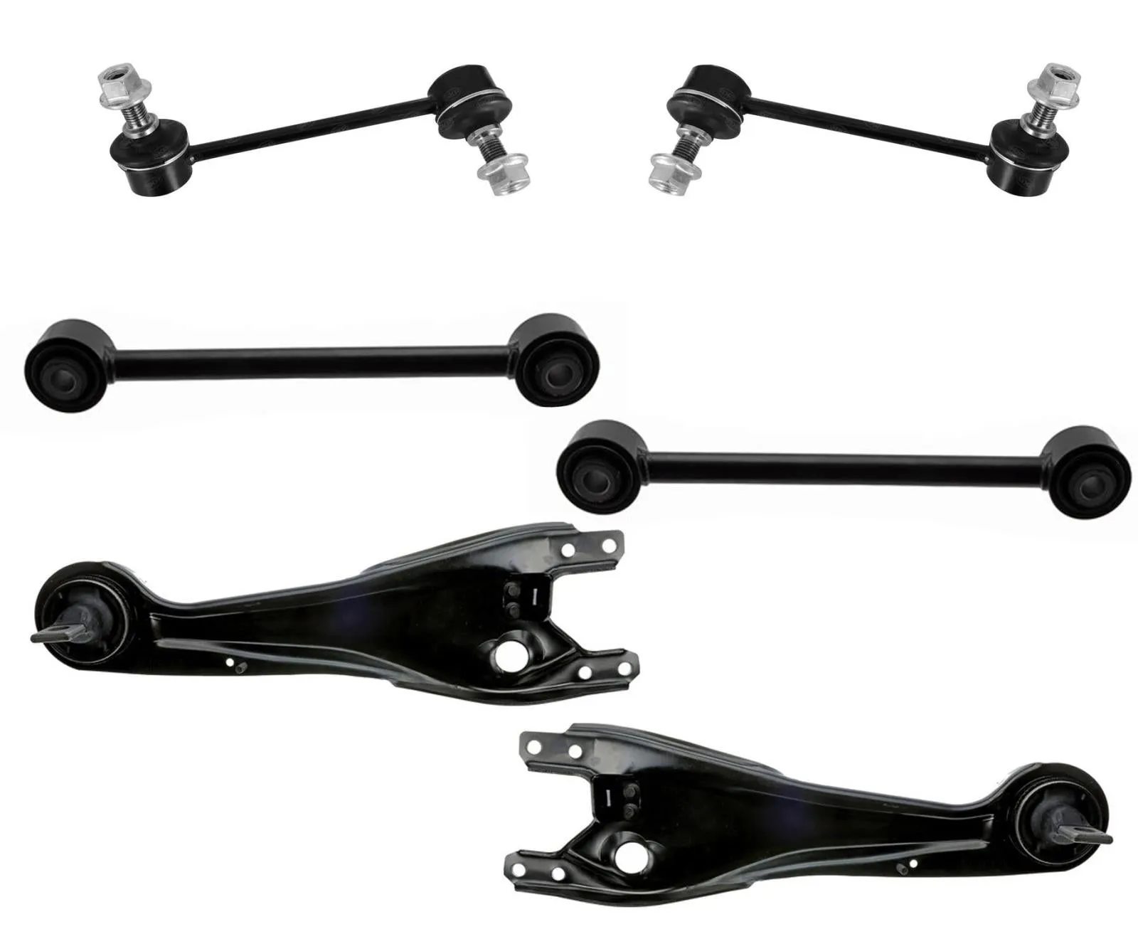 6Pc Rear Lower Suspension Control Arms for 2003-2008 Honda Pilot 52345S0XA01