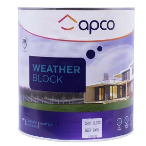 Apco Weatherblock Semi Gloss Acrylic Deep Base 4L