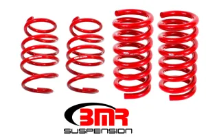 BMR Suspension Lowering Springs - Handling Version - Red - 2015-17 Mustang