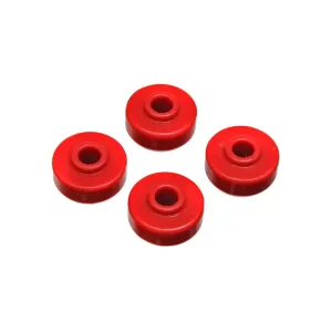 Energy Suspension Bayonet Shock End Bushing - 3/8" ID - 1-1/4" OD - 5/8" Nipple - 5/8" Thick - Polyurethane - Red - Universal - (Set of 4)
