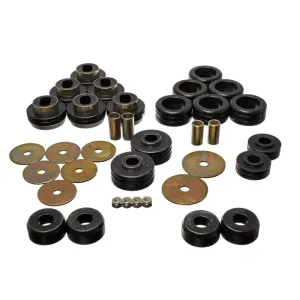 Energy Suspension Hyper-Flex Body Mount Bushing - Black/Cadmium - GM Fullsize SUV 1981-92