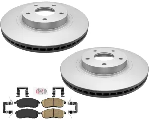 Front Coated Brake Rotors & Disc Brake Pads For Nissan Altima 2.5L 2002-2006