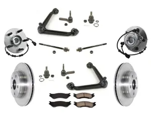 Front Hub Rotors Brakes Chassis for Dodge 02-05 1500 Ram 5 Studs 4 Wheel Abs 4x4