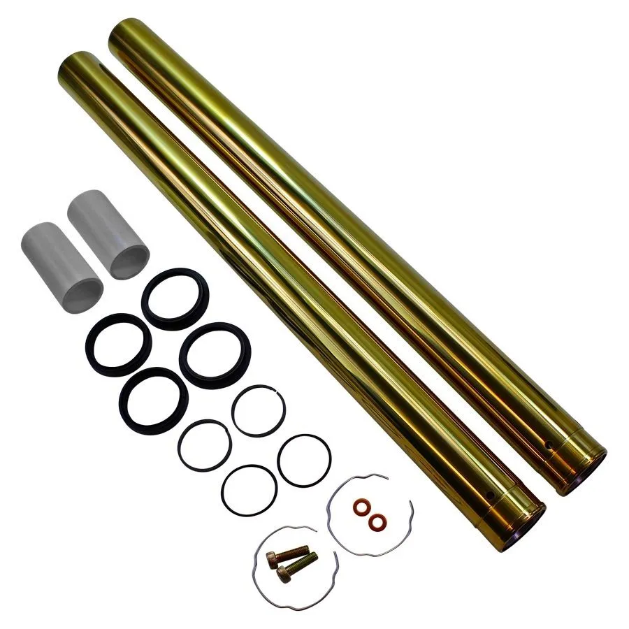 Gold Titanium Nitride Coated Fork Tubes " 2" Length" 49mm for FXD/FXDWG Dyna Wide Glide