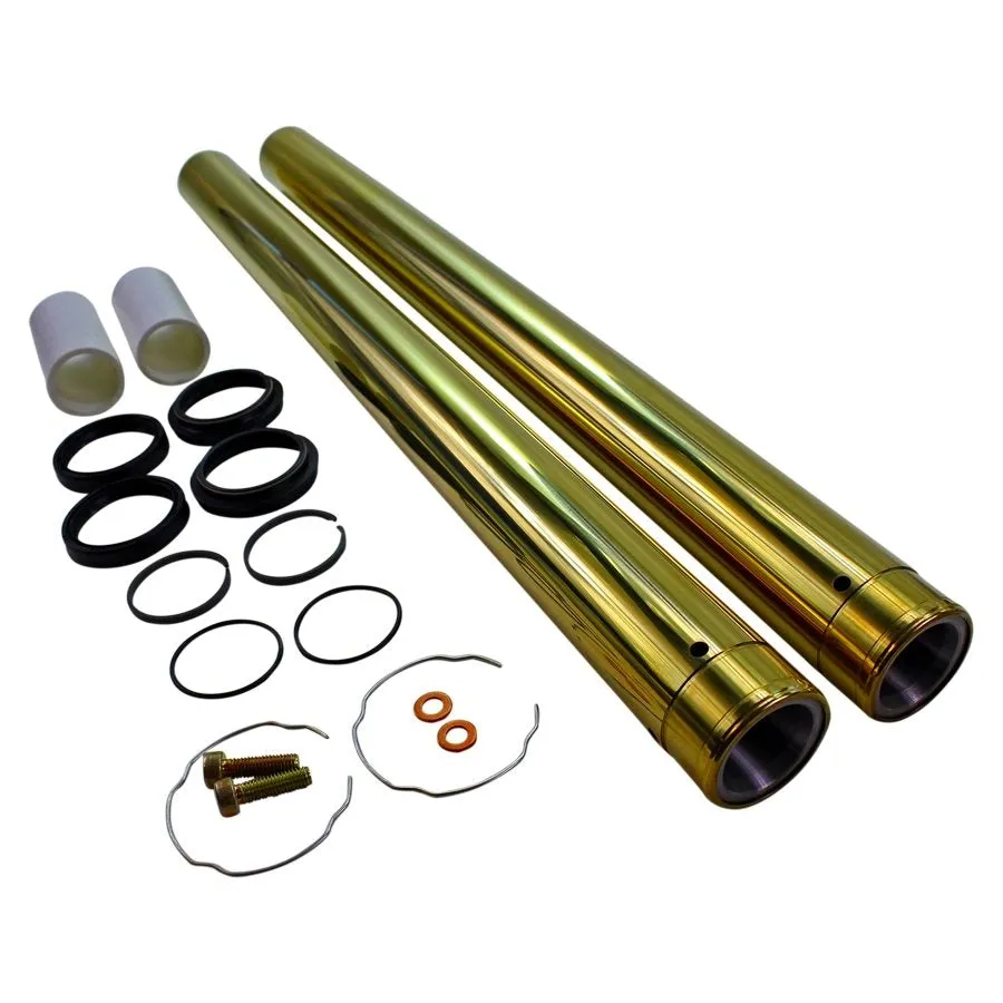 Gold Titanium Nitride Coated Fork Tubes " 2" Length" 49mm for FXD/FXDWG Dyna Wide Glide
