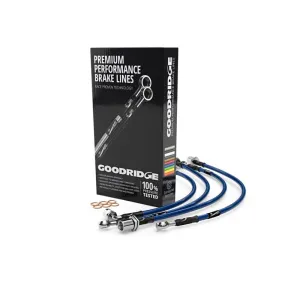 Goodridge Stainless Steel Brake Line Kit - 14-18 Subaru Forester 2.0L - Electric Blue - 24230-EB