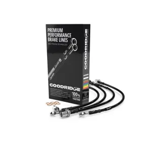 Goodridge Stainless Steel Brake Line Kit - 14-18 Subaru Forester 2.5L - Black - 24229-BK