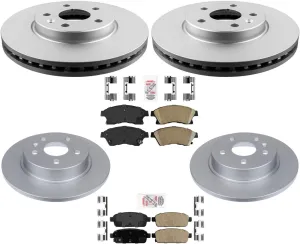 Improved Performance Coated Brake Rotor Brak Pads For Chevrolet Cruze 2010-2015