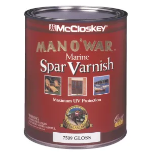 McCloskey Man O'War Gloss Spar Marine Interior & Exterior Varnish, Quart