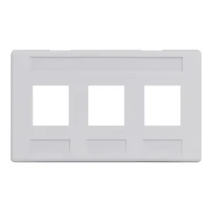 Modular Keystone Furniture Plate, 3 Port, White
