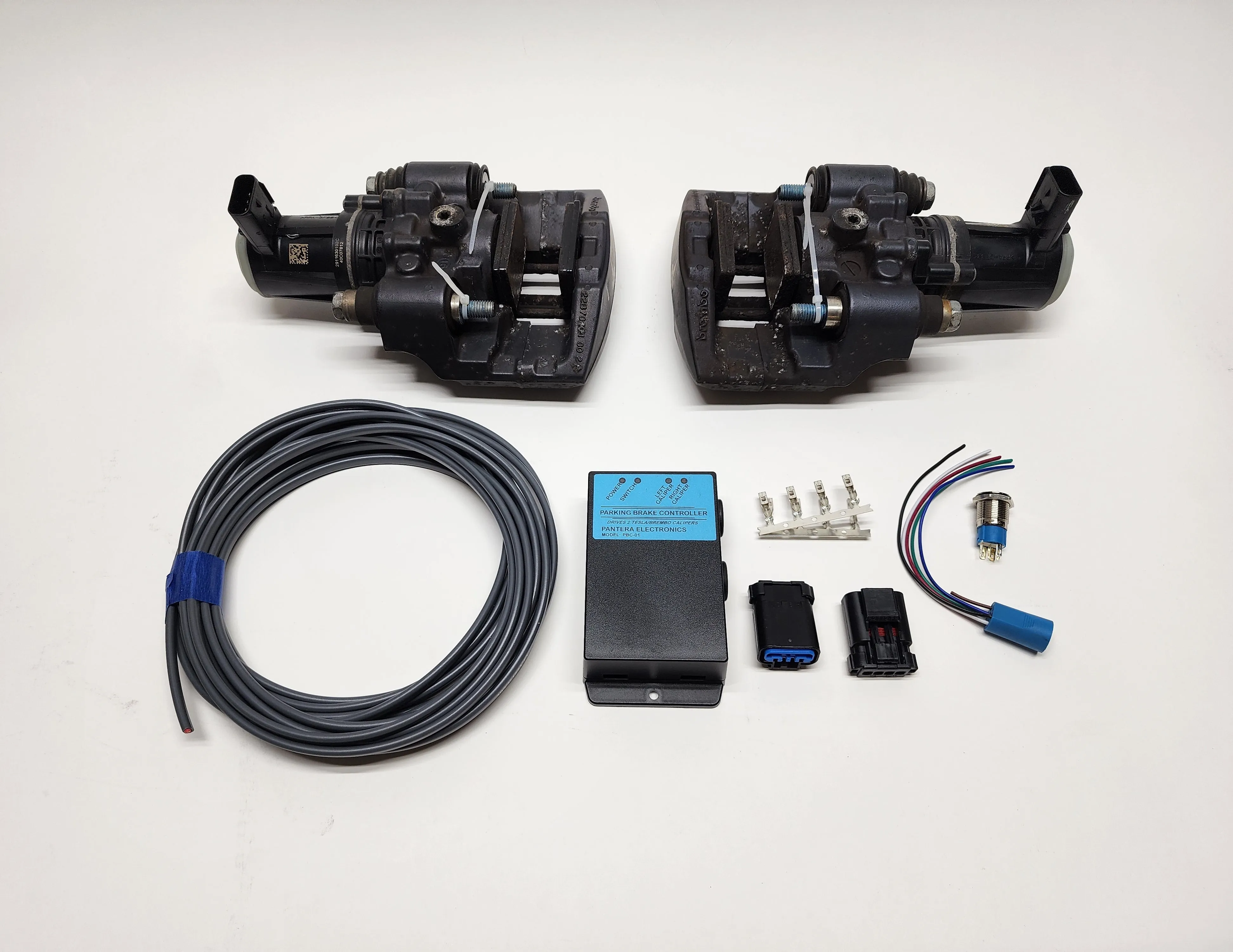 Parking Brake Controller Kit with Reclaimed Model S Calipers