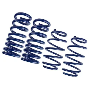 Steeda Lowering Suspension Spring Kit Progressive 4 Coil Springs Blue Powder Coat - Ford Coyote/V6