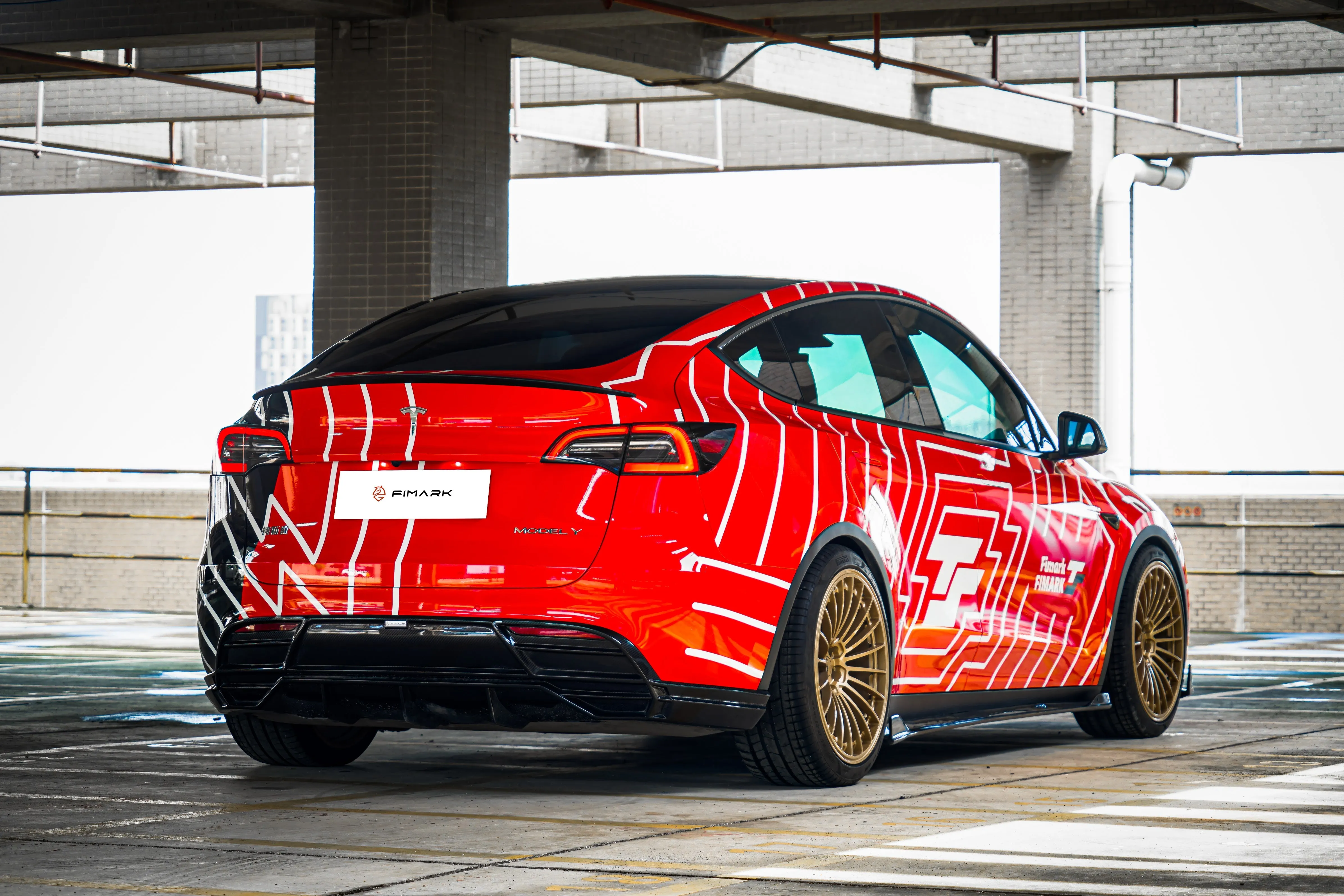 TESERY Carbon Fiber Rear Bump Diffuser for Tesla Model Y
