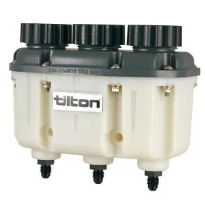 Tilton 3-Chamber Plastic Master Cylinder Reservoir w/ -04 AN Fittings