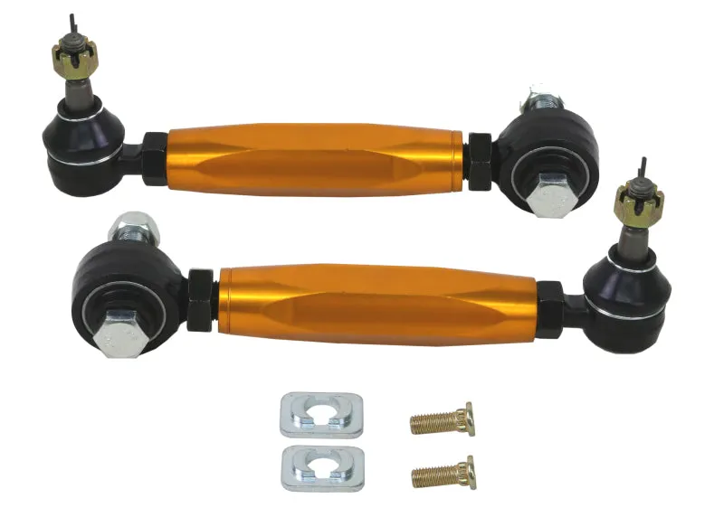 Whiteline Performance Adjustable Rear Toe Rod - Spherical Rod Ends - Gold/Black - Various Subaru Applications 2008-20