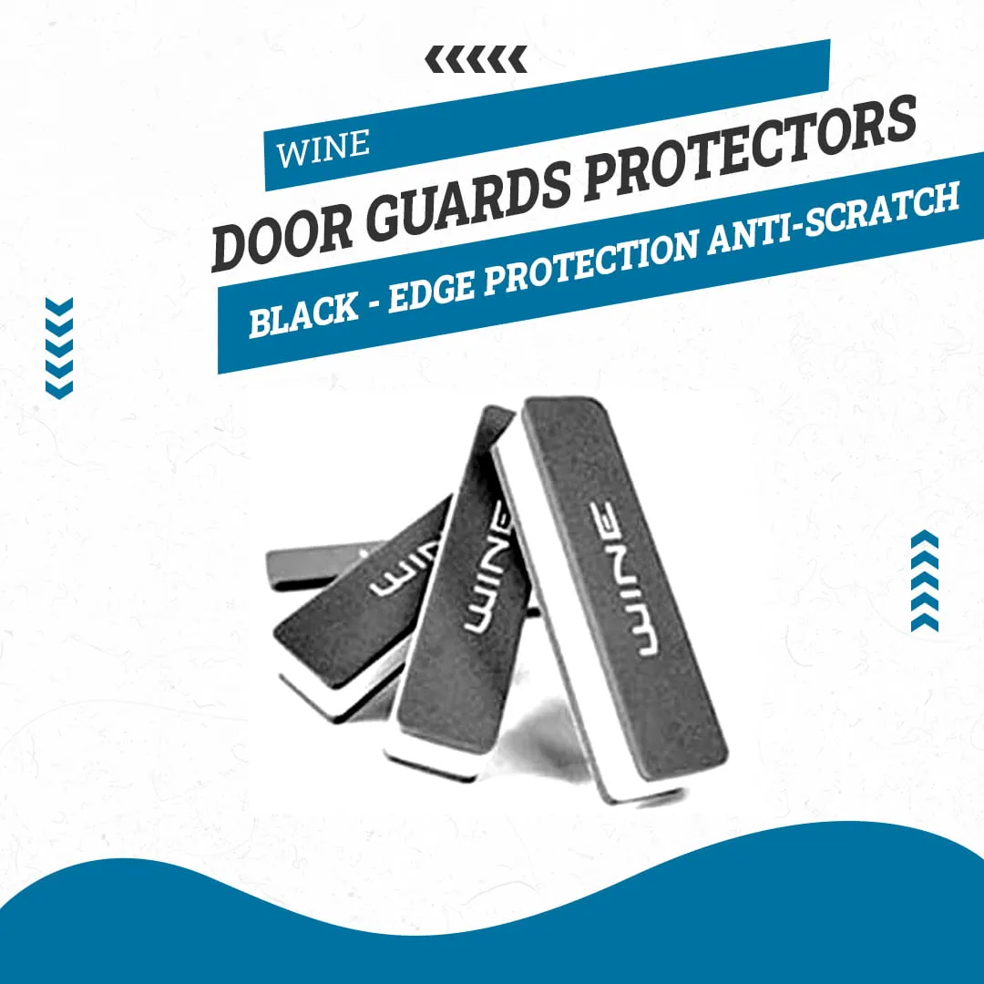 Wine Door Guards Protectors Black - Edge Protection Anti-Scratch Buffer Strip